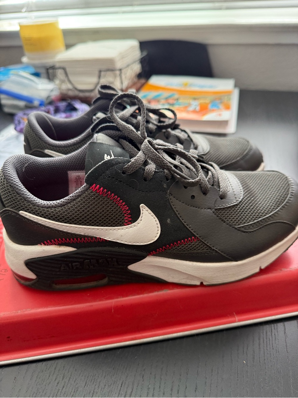 Nike Womens’ Gray, White & Red Accents